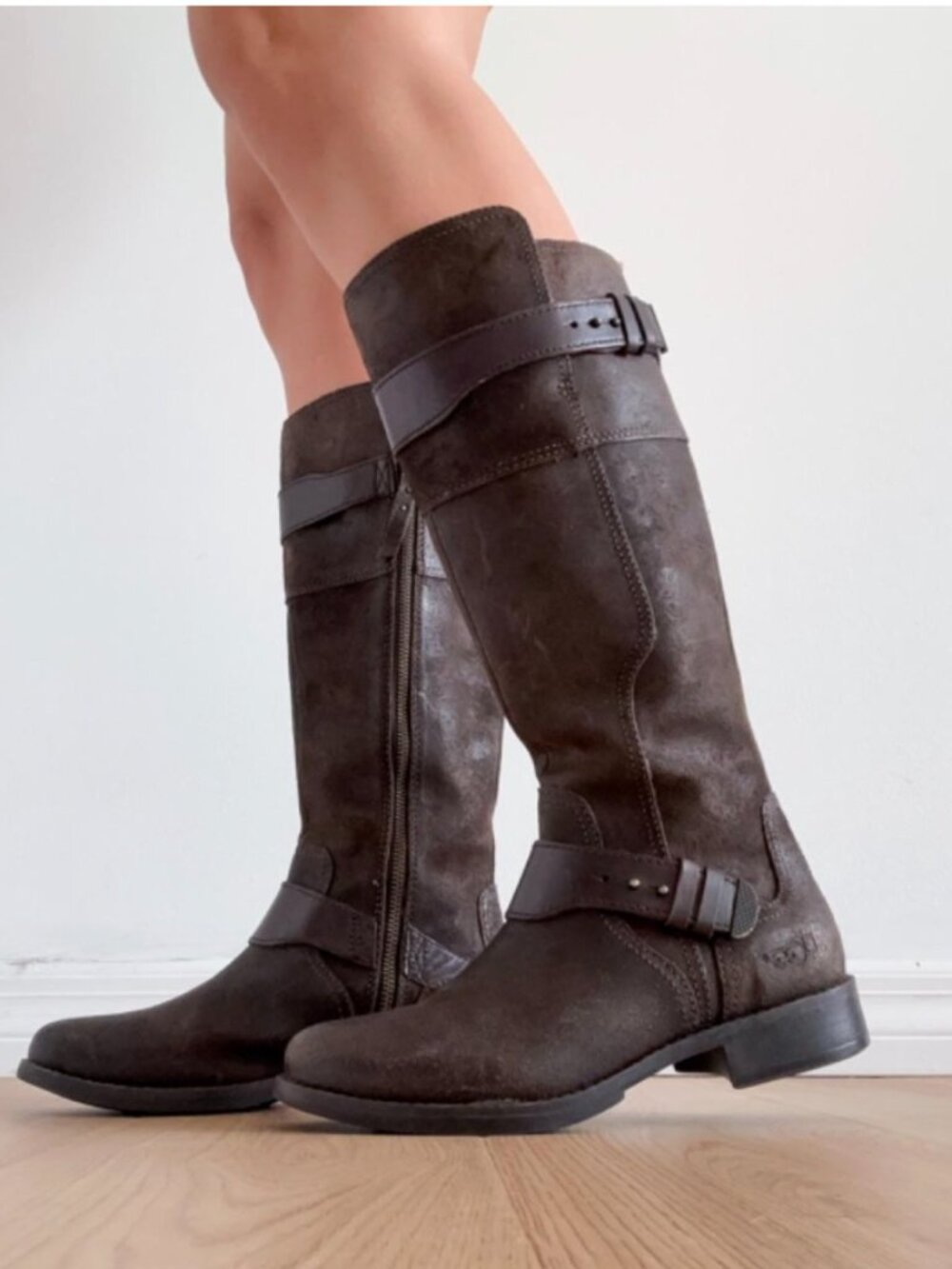 Ugg Australia Dayle Women's Distressed Suede Leather Riding Boots Size 8.5